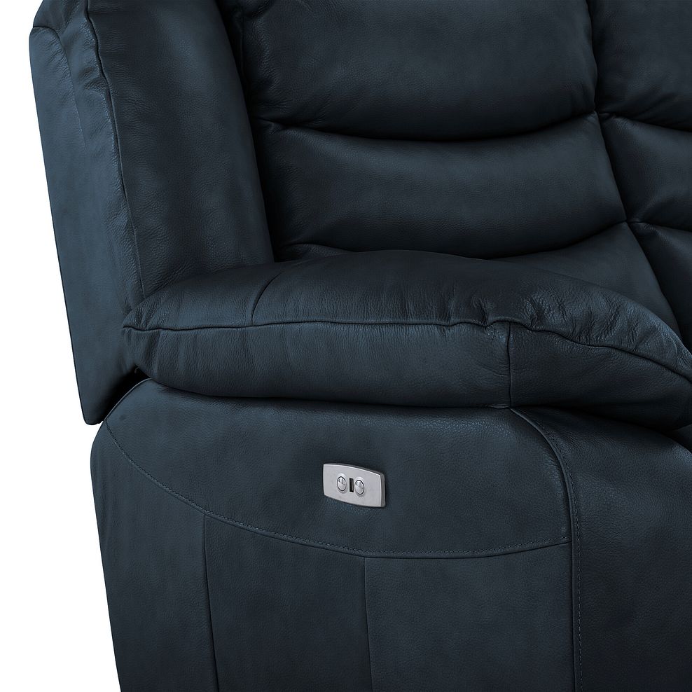 Marlow 2 Seater Electric Recliner Sofa in Blue Leather 11