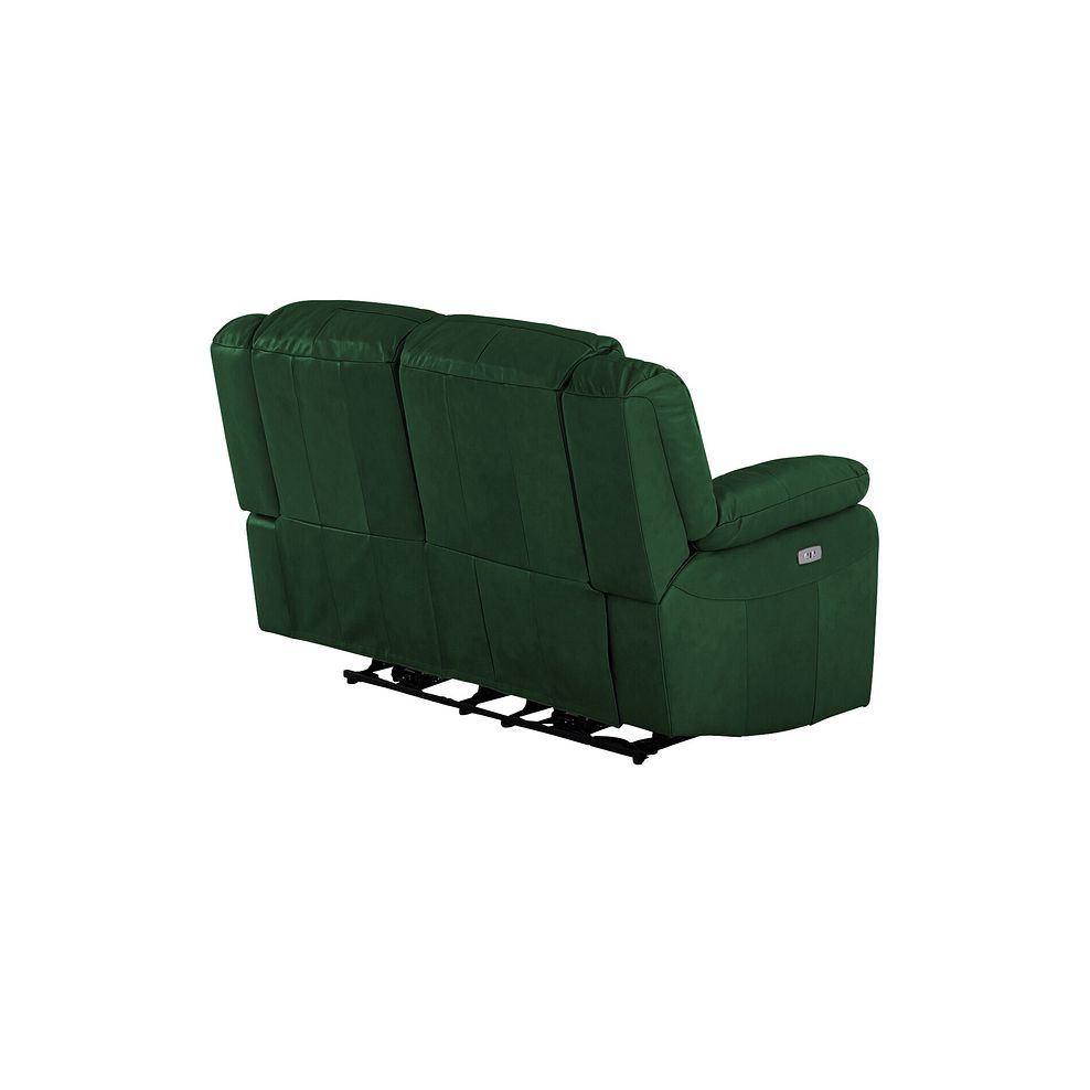 Marlow 2 Seater Electric Recliner Sofa in Green Leather 6