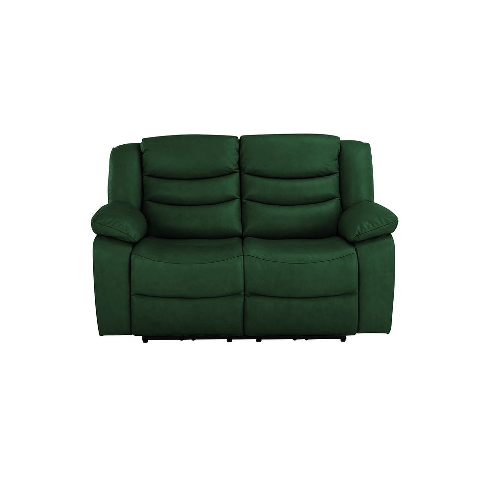 Marlow 2 Seater Electric Recliner Sofa in Green Leather 2