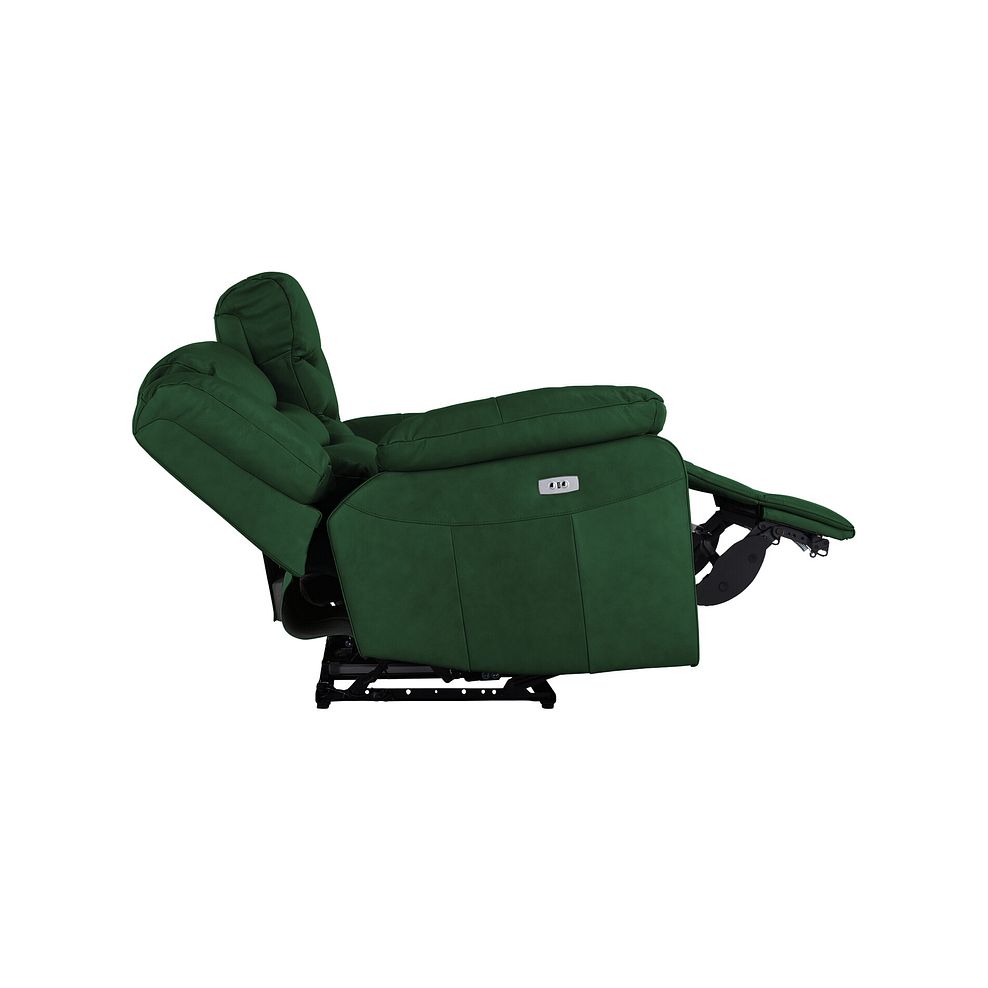 Marlow 2 Seater Electric Recliner Sofa in Green Leather 8