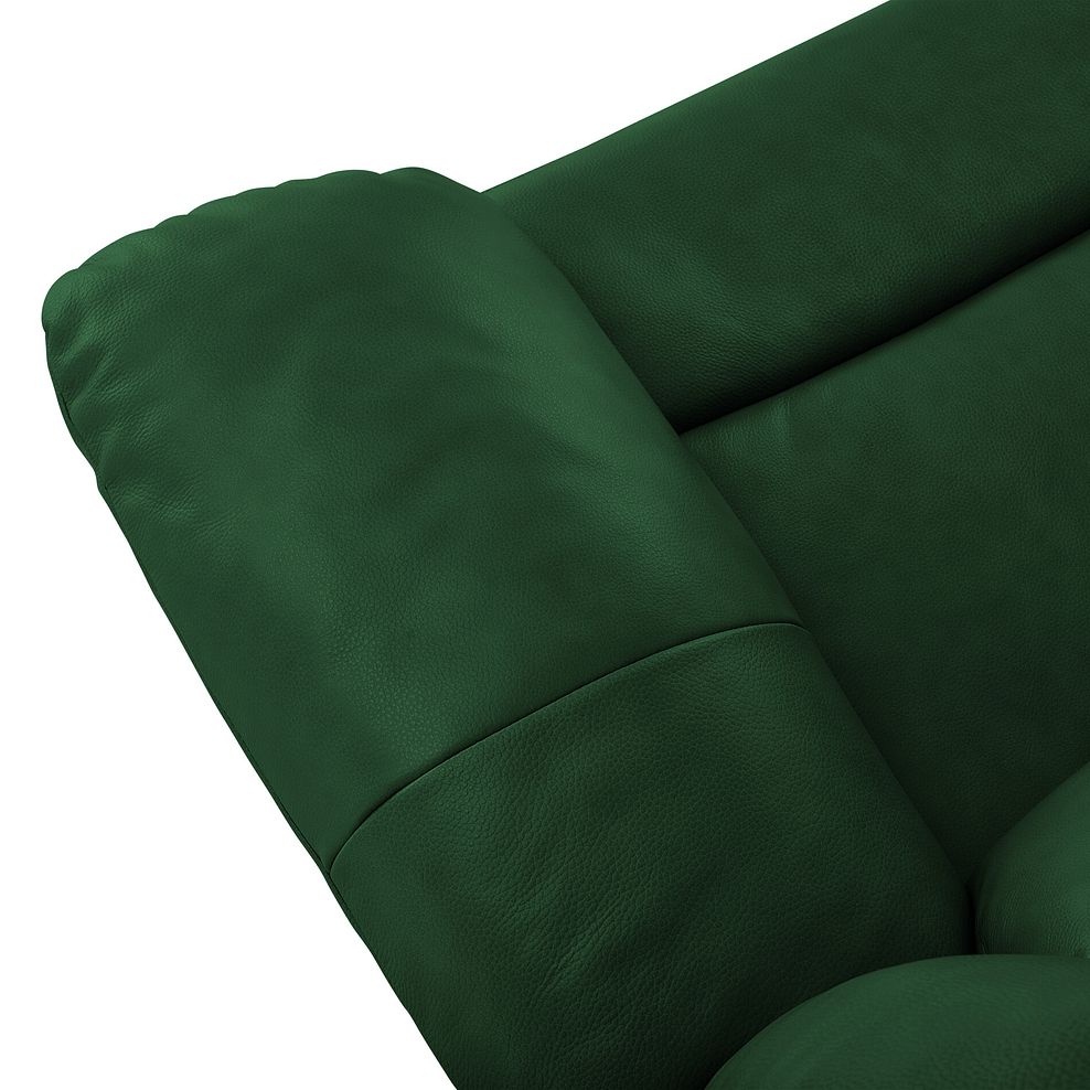 Marlow 2 Seater Electric Recliner Sofa in Green Leather 10