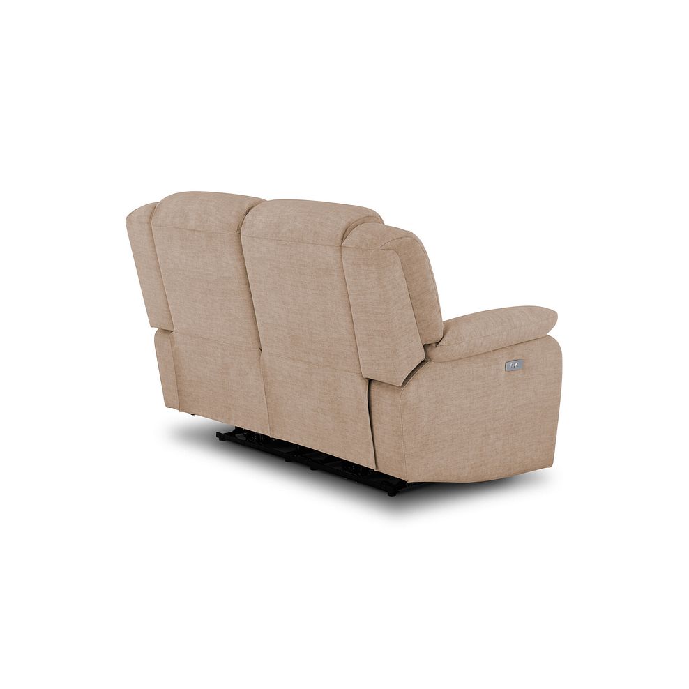 Marlow 2 Seater Electric Recliner Sofa in Plush Beige Fabric 6