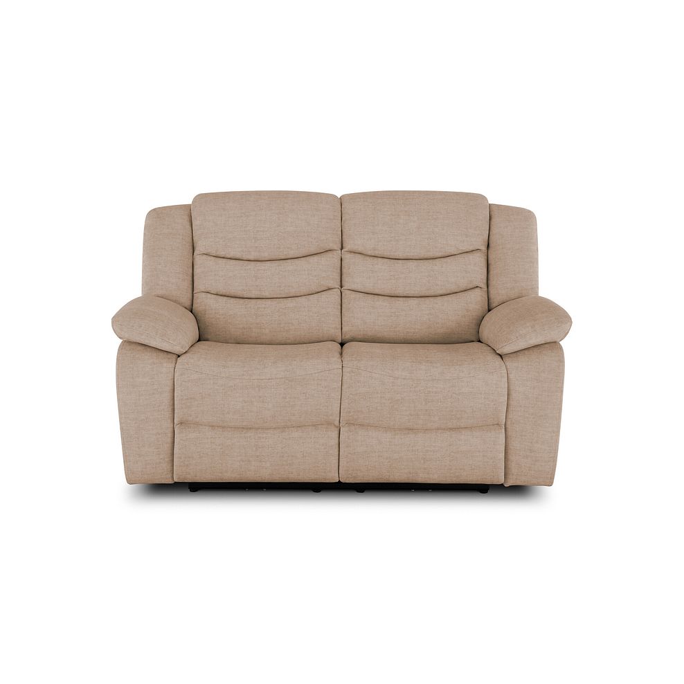 Marlow 2 Seater Electric Recliner Sofa in Plush Beige Fabric 2
