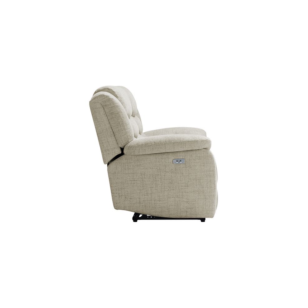 Marlow 2 Seater Electric Recliner Sofa in Plush Beige Fabric 7