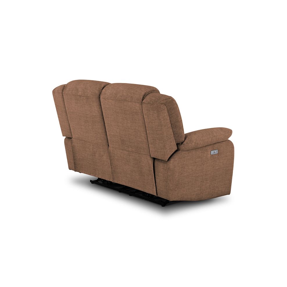 Marlow 2 Seater Electric Recliner Sofa in Plush Brown Fabric 6