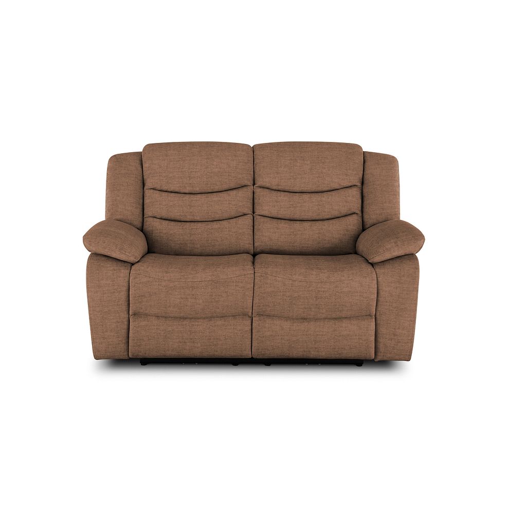 Marlow 2 Seater Electric Recliner Sofa in Plush Brown Fabric 2