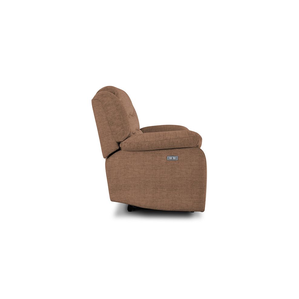 Marlow 2 Seater Electric Recliner Sofa in Plush Brown Fabric 7