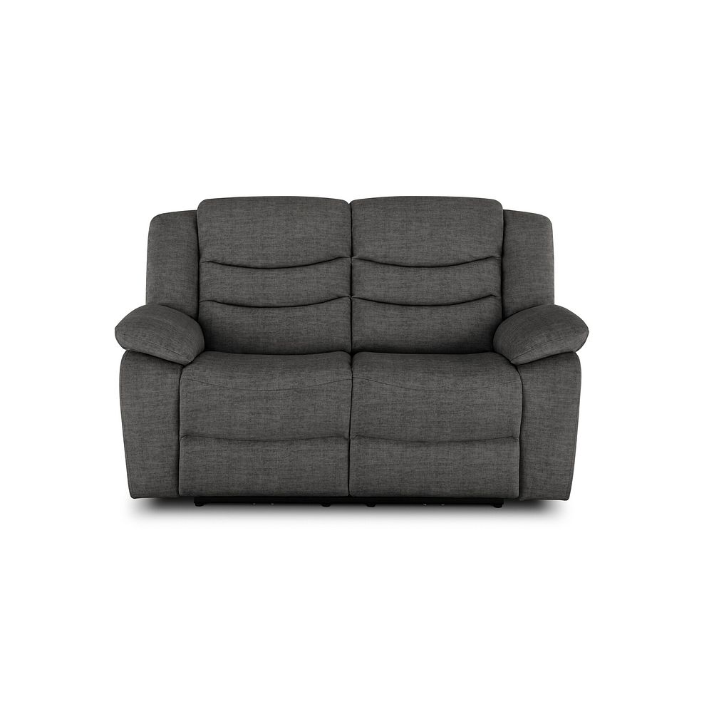 Marlow 2 Seater Electric Recliner Sofa in Plush Charcoal Fabric 2