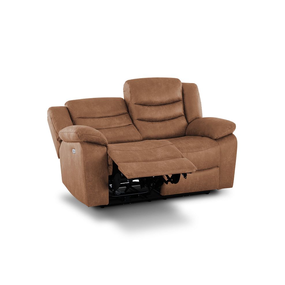 Marlow 2 Seater Electric Recliner Sofa in Ranch Brown Fabric 4