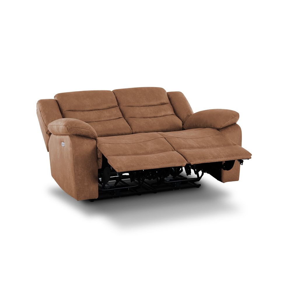 Marlow 2 Seater Electric Recliner Sofa in Ranch Brown Fabric 5