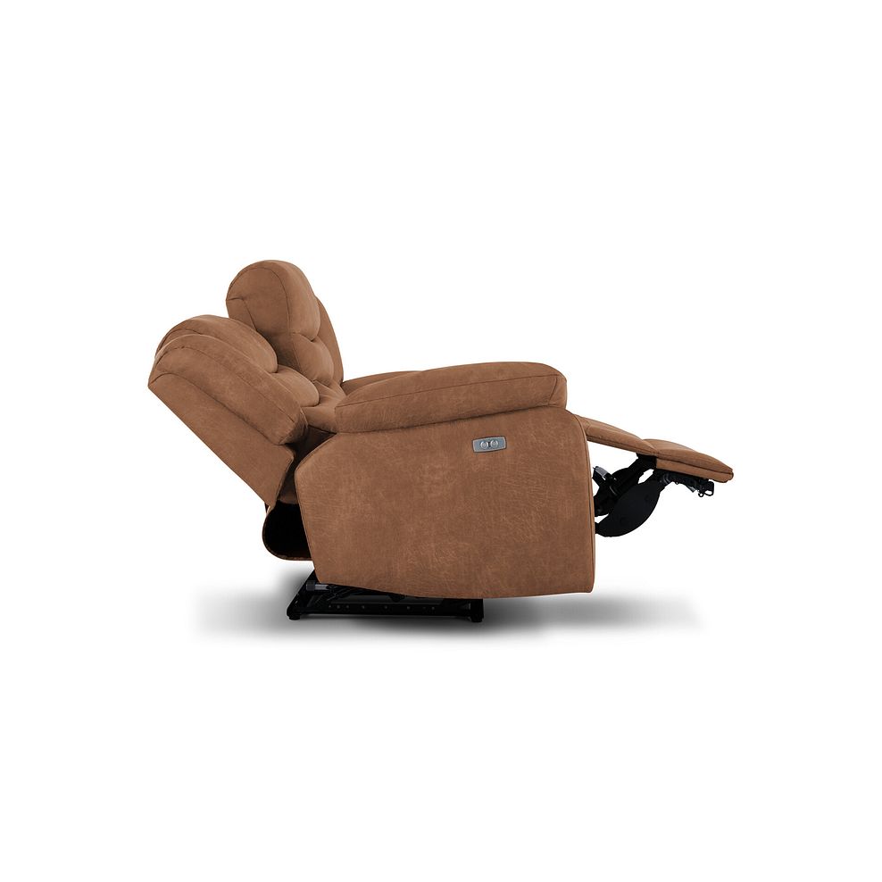 Marlow 2 Seater Electric Recliner Sofa in Ranch Brown Fabric 8