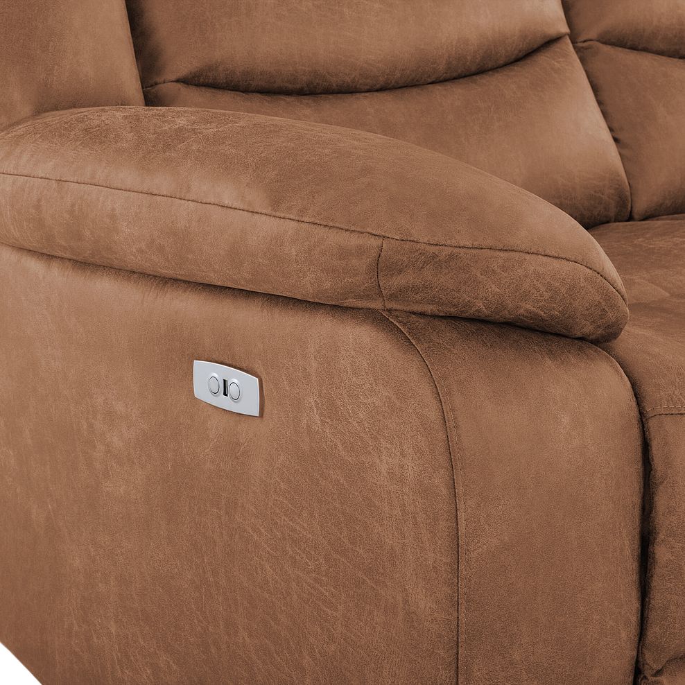 Marlow 2 Seater Electric Recliner Sofa in Ranch Brown Fabric 9