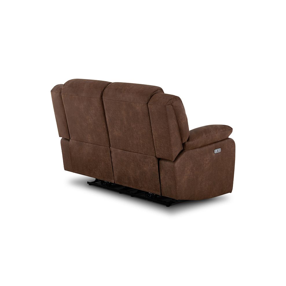 Marlow 2 Seater Electric Recliner Sofa in Ranch Dark Brown Fabric 6
