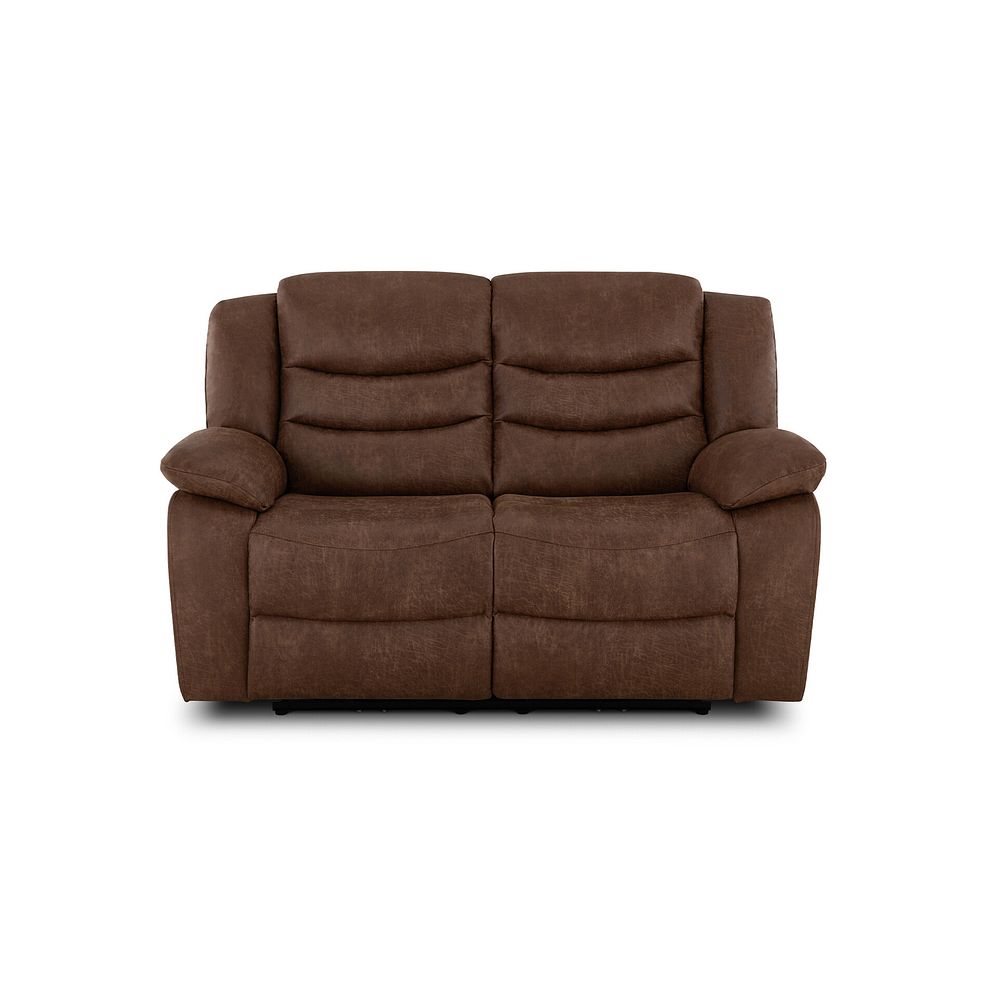 Marlow 2 Seater Electric Recliner Sofa in Ranch Dark Brown Fabric 2