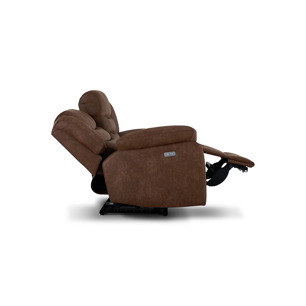 Marlow 2 Seater Electric Recliner Sofa in Ranch Dark Brown Fabric 8