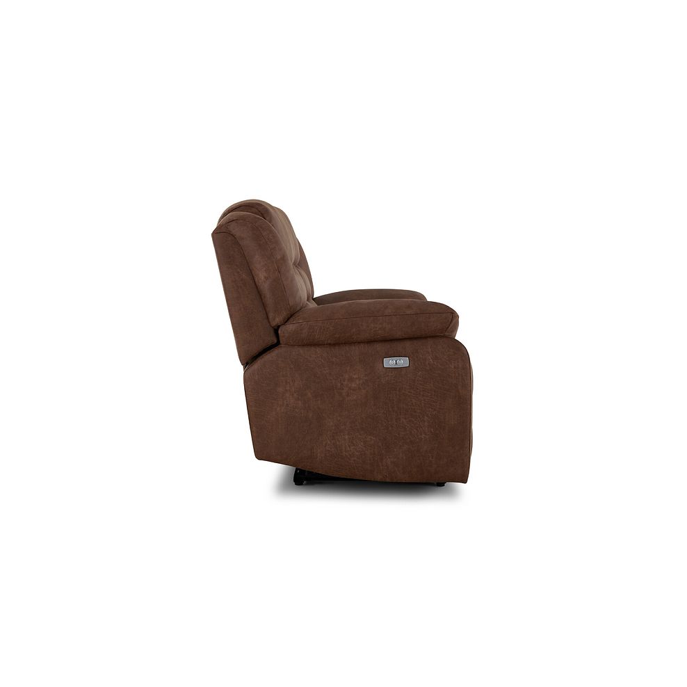 Marlow 2 Seater Electric Recliner Sofa in Ranch Dark Brown Fabric 7