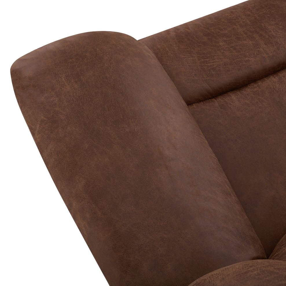 Marlow 2 Seater Electric Recliner Sofa in Ranch Dark Brown Fabric 11
