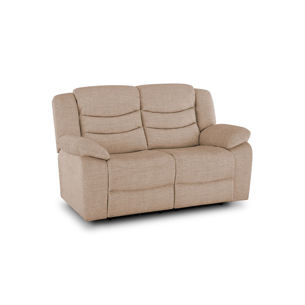 Marlow 2 Seater Sofa in Plush Beige Fabric 1