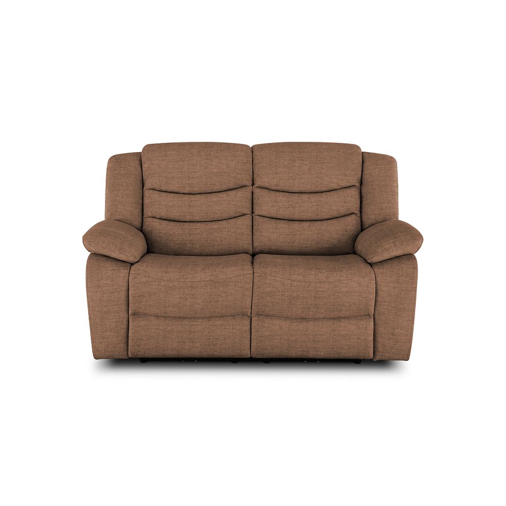 Marlow 2 Seater Sofa in Plush Brown Fabric 2
