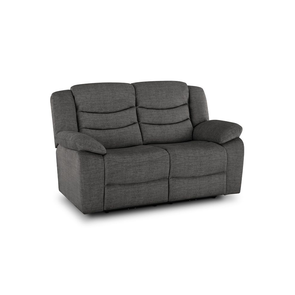 Marlow 2 Seater Sofa in Plush Charcoal Fabric 1