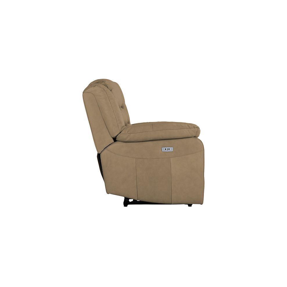 Marlow 3 Seater Electric Recliner Sofa in Beige Leather 7