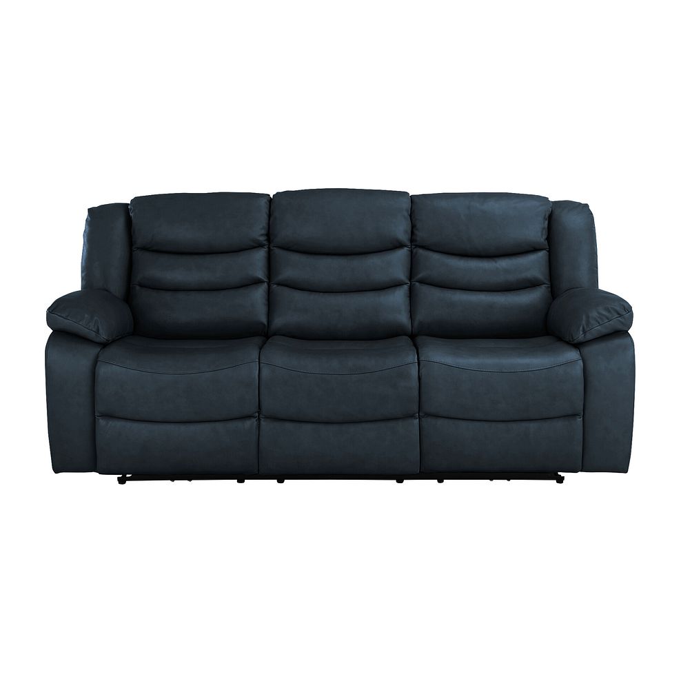 Marlow 3 Seater Electric Recliner Sofa in Blue Leather 2