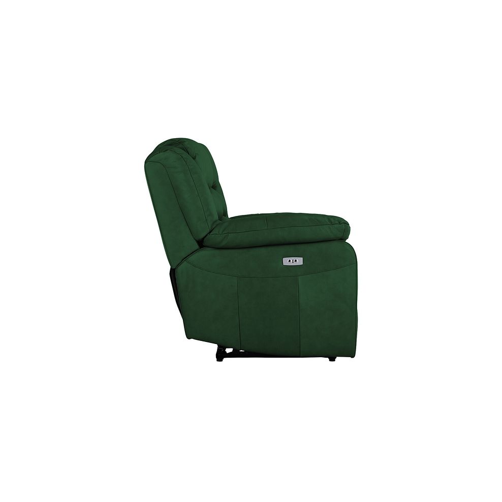 Marlow 3 Seater Electric Recliner Sofa in Green Leather 7