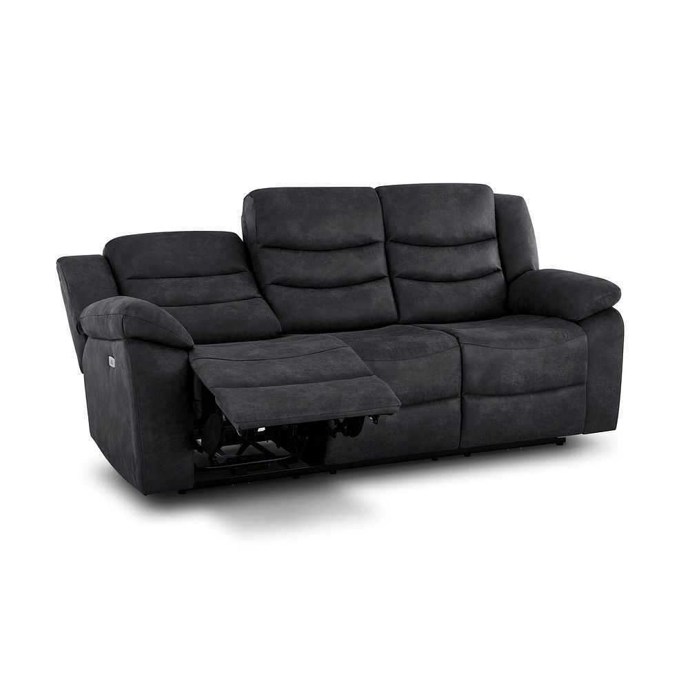 Marlow 3 Seater Electric Recliner Sofa in Miller Grey Fabric 4