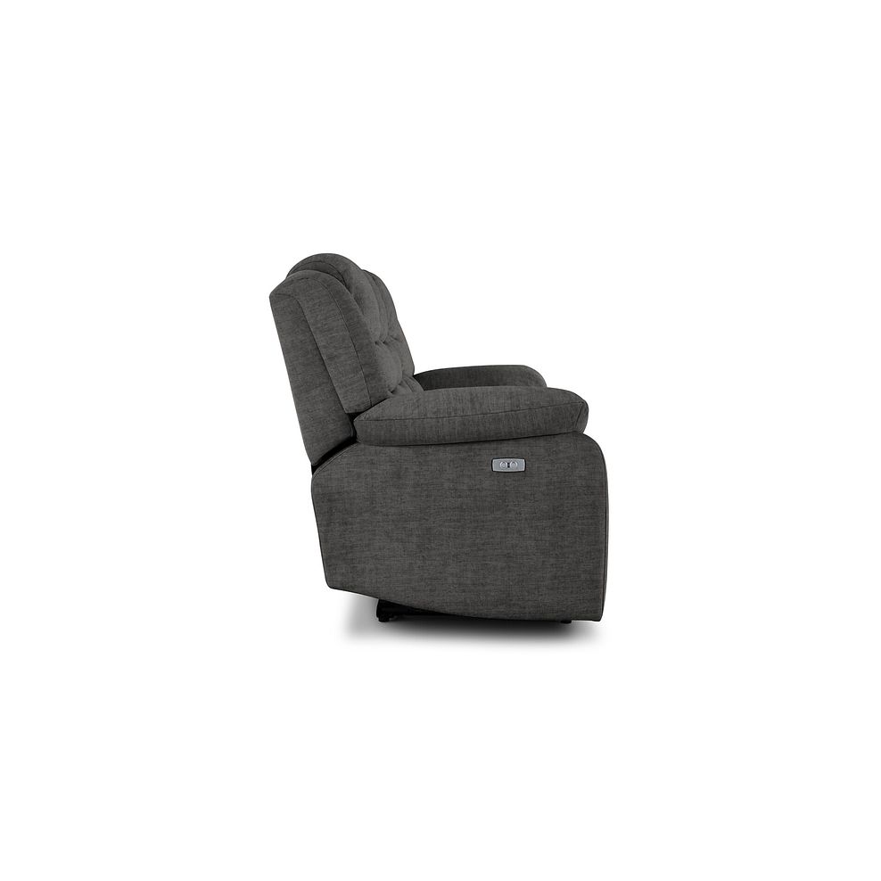 Marlow 3 Seater Electric Recliner Sofa in Plush Charcoal Fabric 7