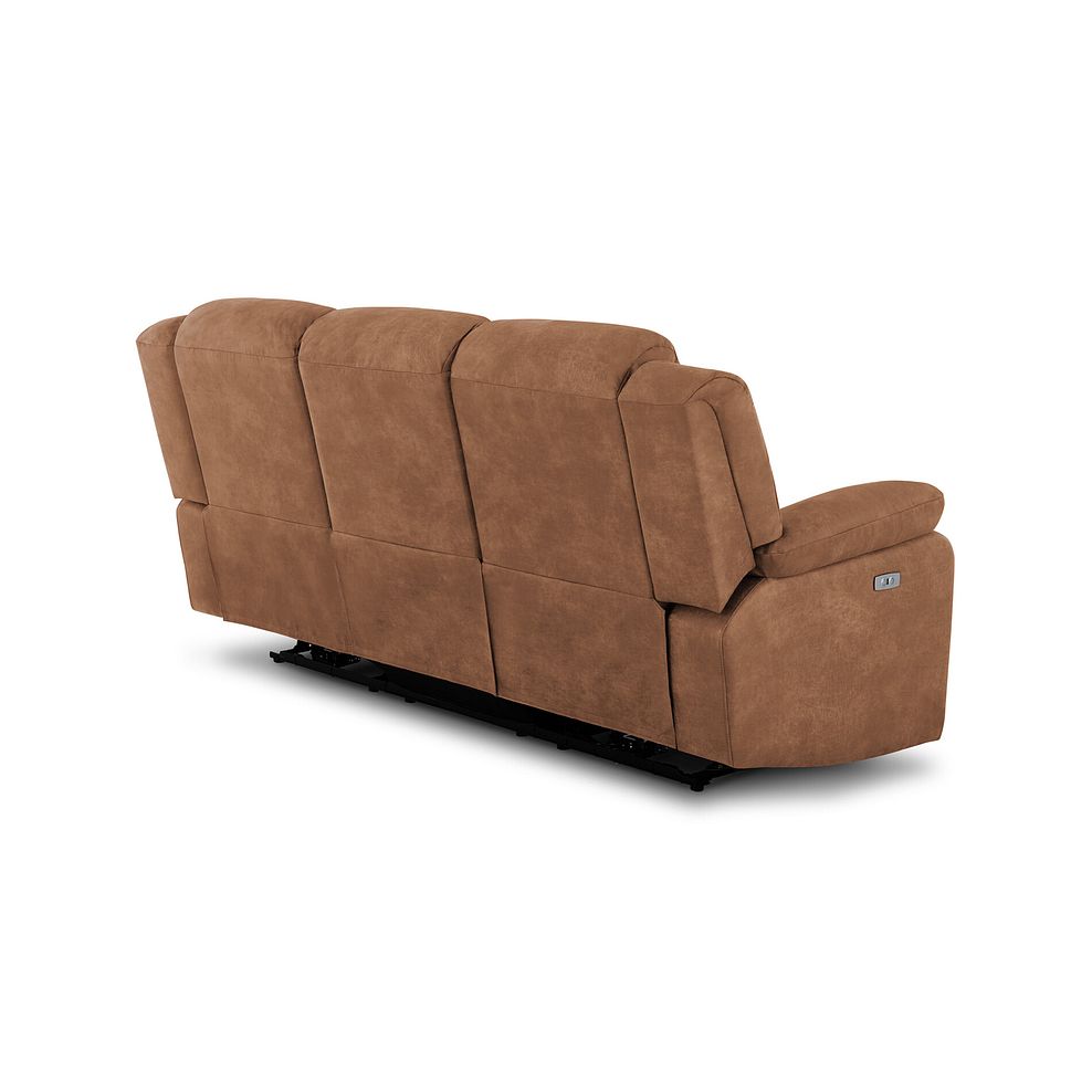 Marlow 3 Seater Electric Recliner Sofa in Ranch Brown Fabric 6