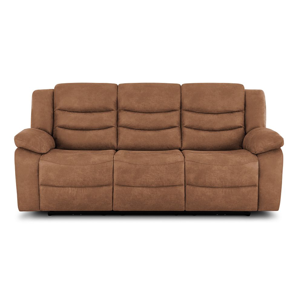 Marlow 3 Seater Electric Recliner Sofa in Ranch Brown Fabric 2