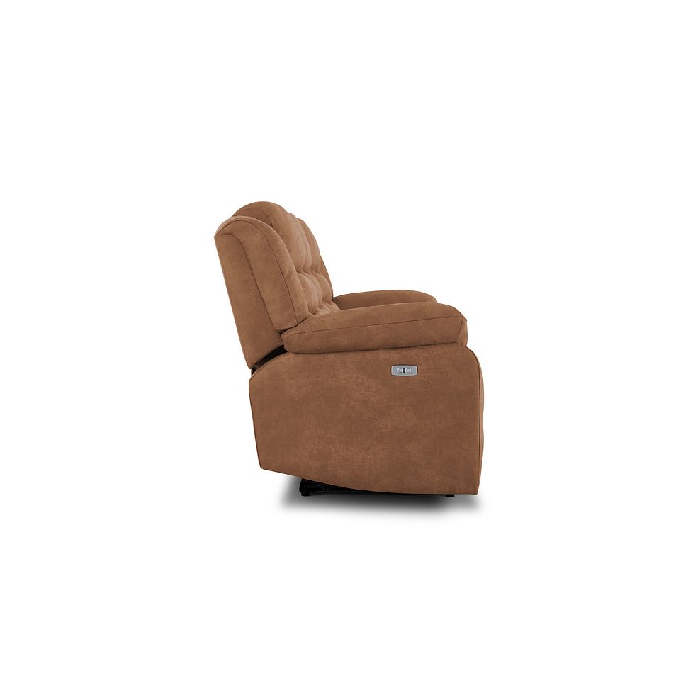 Marlow 3 Seater Electric Recliner Sofa in Ranch Brown Fabric 7