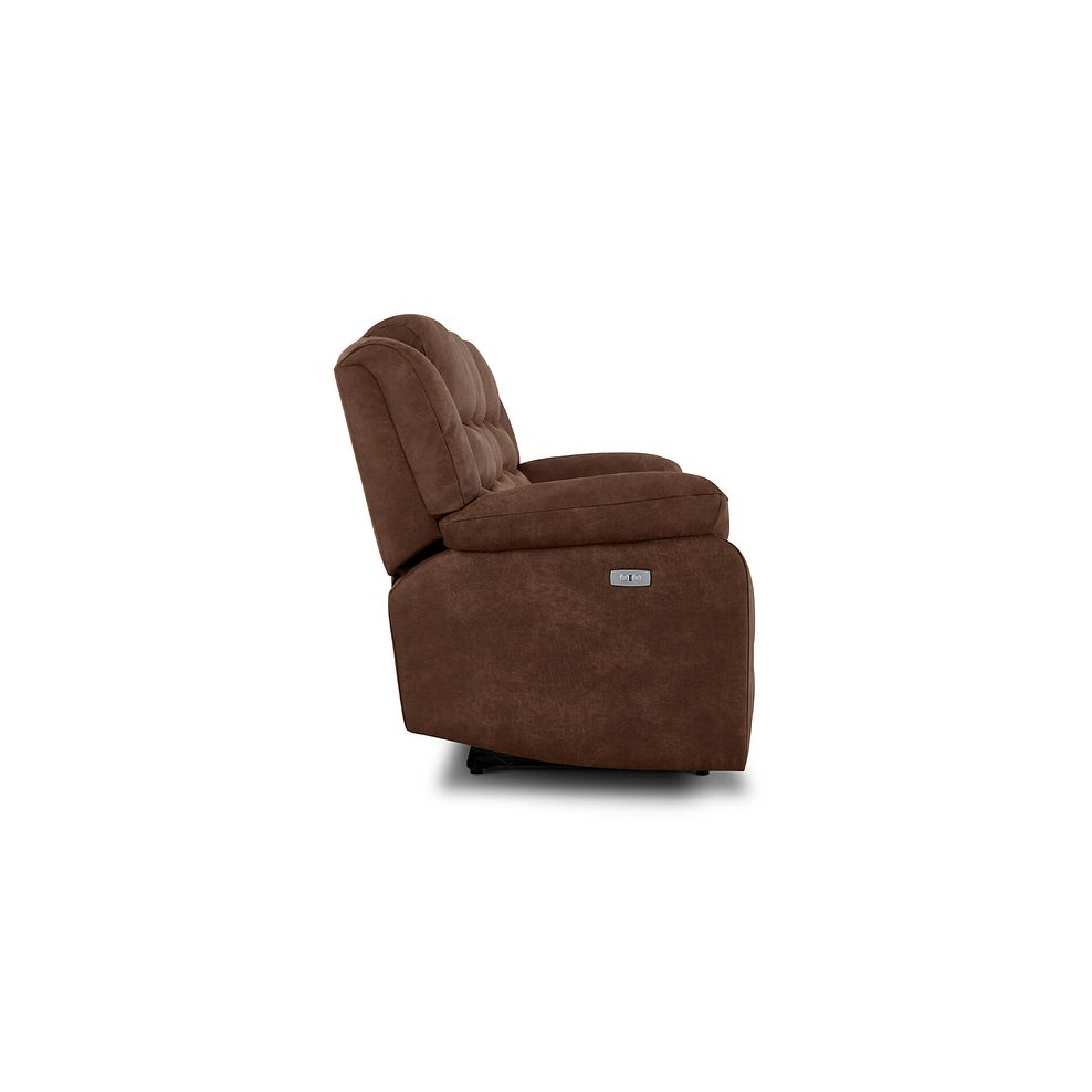 Marlow 3 Seater Electric Recliner Sofa in Ranch Dark Brown Fabric 7