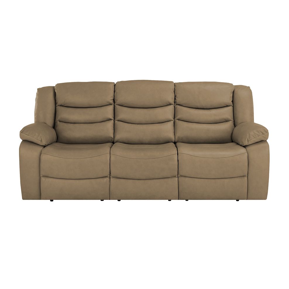 Marlow 3 Seater Sofa in Beige Leather Thumbnail 2