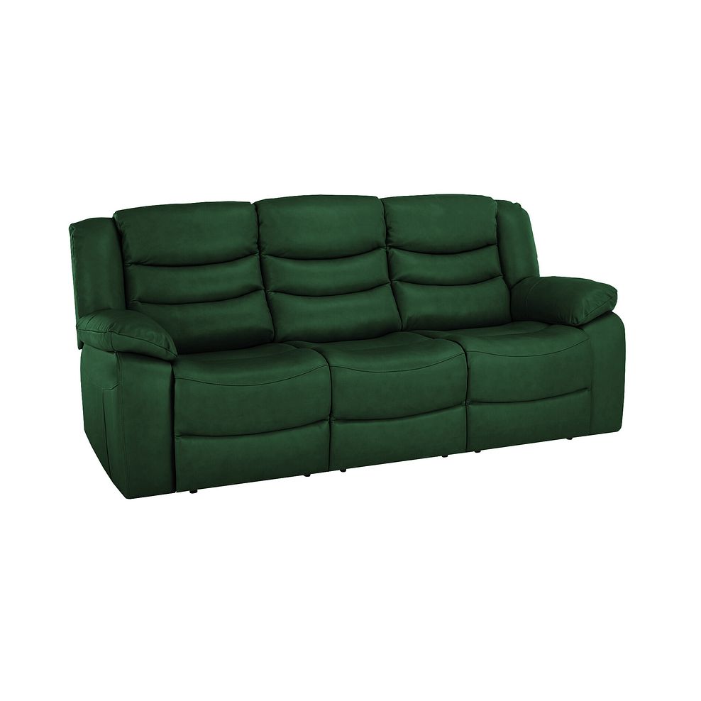Marlow 3 Seater Sofa in Green Leather 1