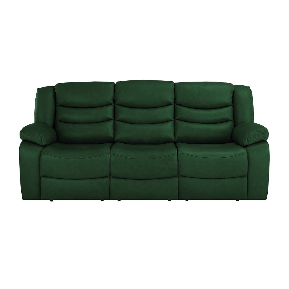Marlow 3 Seater Sofa in Green Leather 2