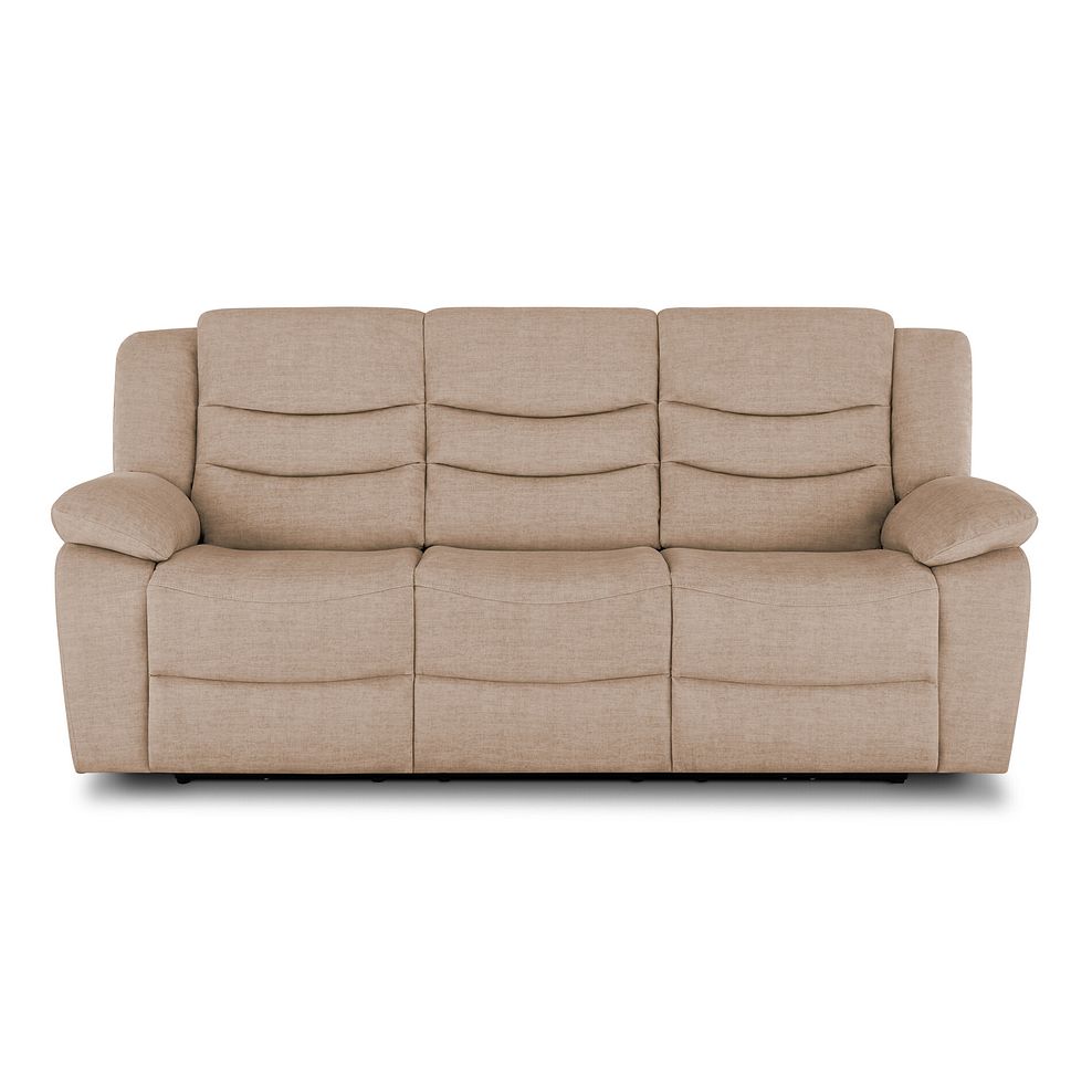 Marlow 3 Seater Sofa in Plush Beige Fabric 2