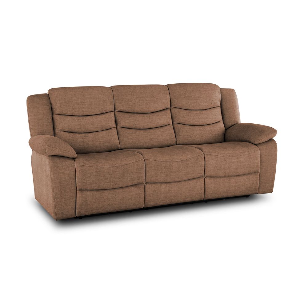 Marlow 3 Seater Sofa in Plush Brown Fabric 1