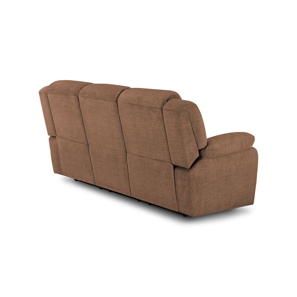 Marlow 3 Seater Sofa in Plush Brown Fabric 3