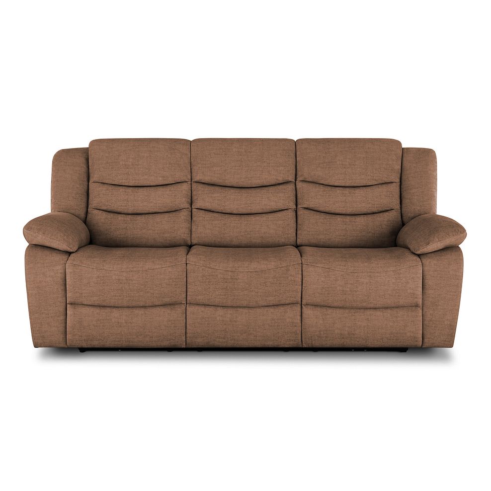 Marlow 3 Seater Sofa in Plush Brown Fabric 2
