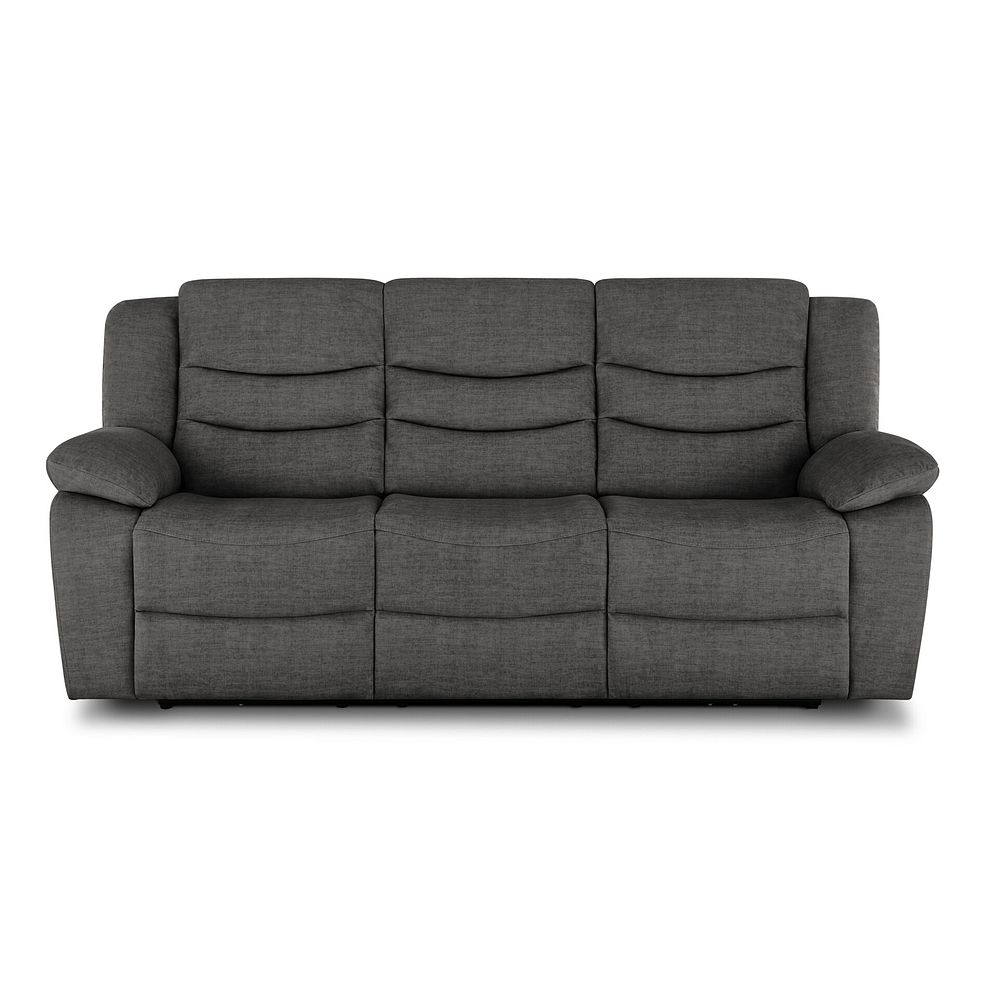 Marlow 3 Seater Sofa in Plush Charcoal Fabric 2