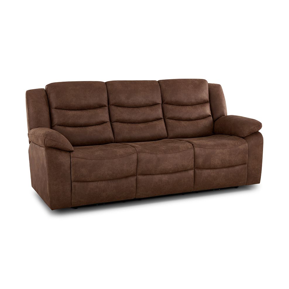 Marlow 3 Seater Sofa in Ranch Dark Brown Fabric 1