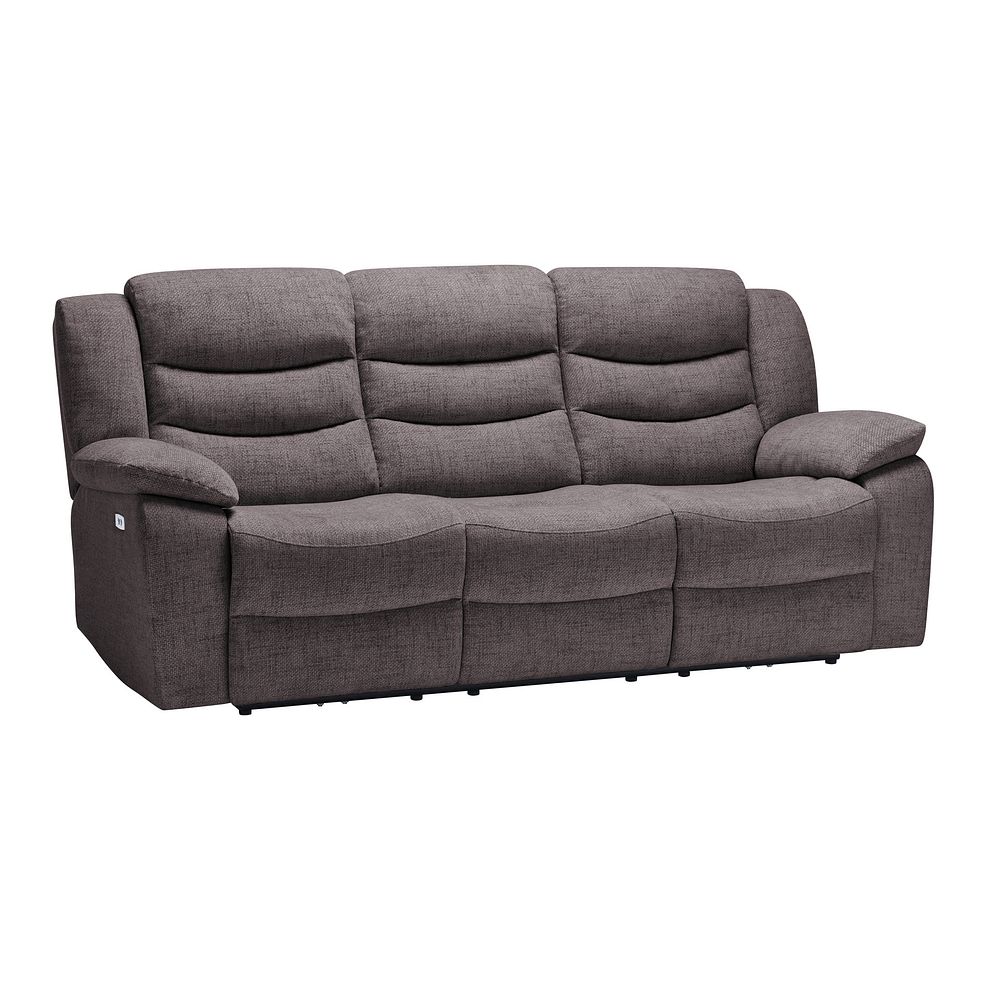 Marlow 3 Seater Electric Recliner Sofa in Andaz Charcoal Fabric