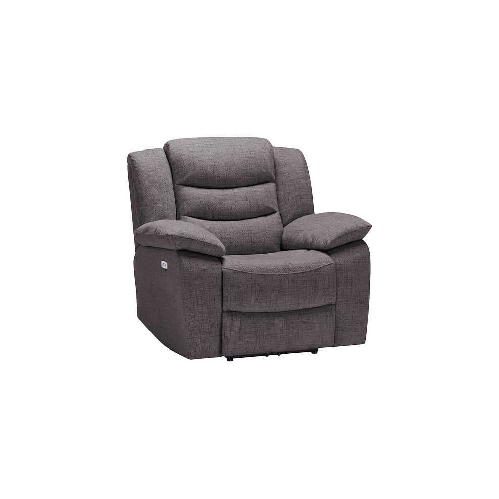 Marlow Electric Recliner Armchair in Andaz Charcoal Fabric Thumbnail 1