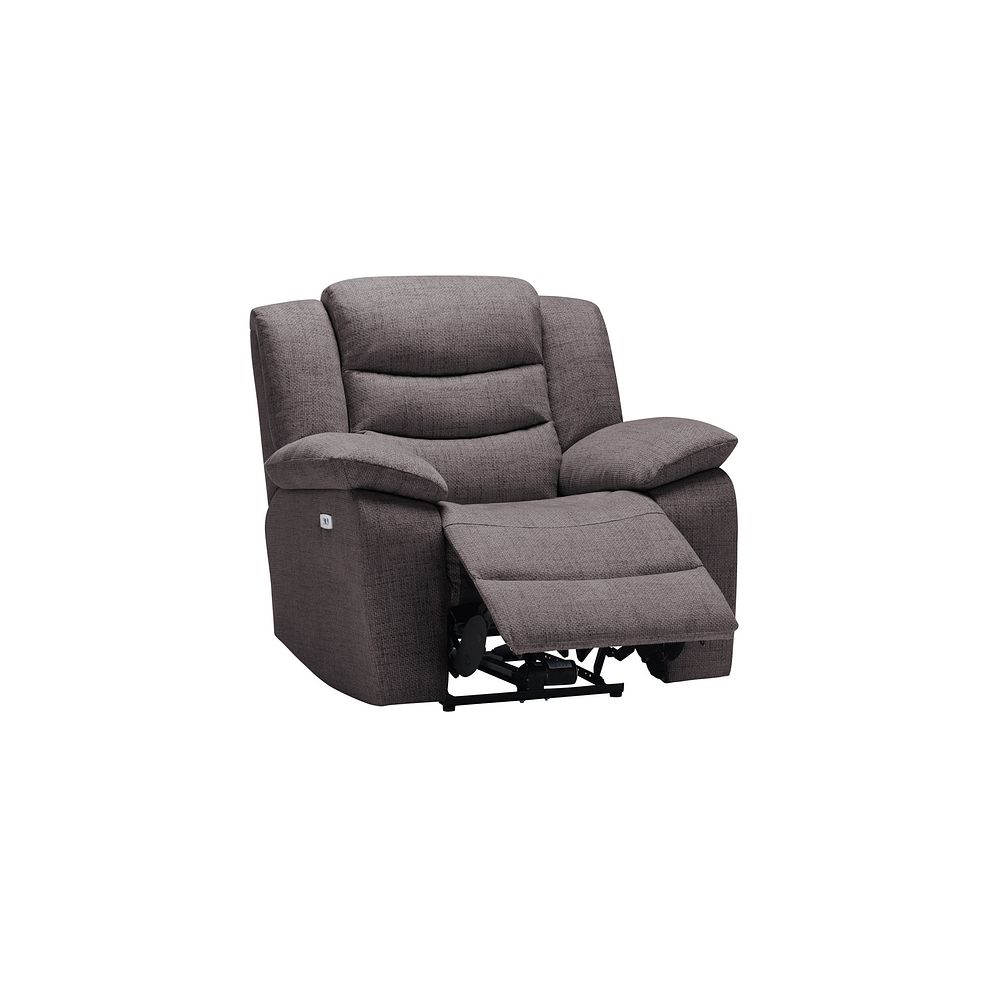 Marlow Electric Recliner Armchair in Andaz Charcoal Fabric Thumbnail 3