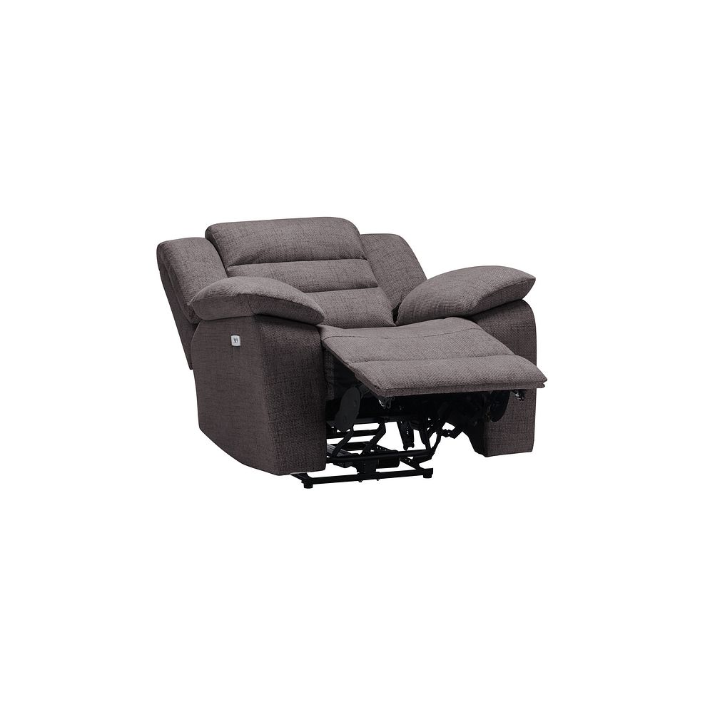 Marlow Electric Recliner Armchair in Andaz Charcoal Fabric 4