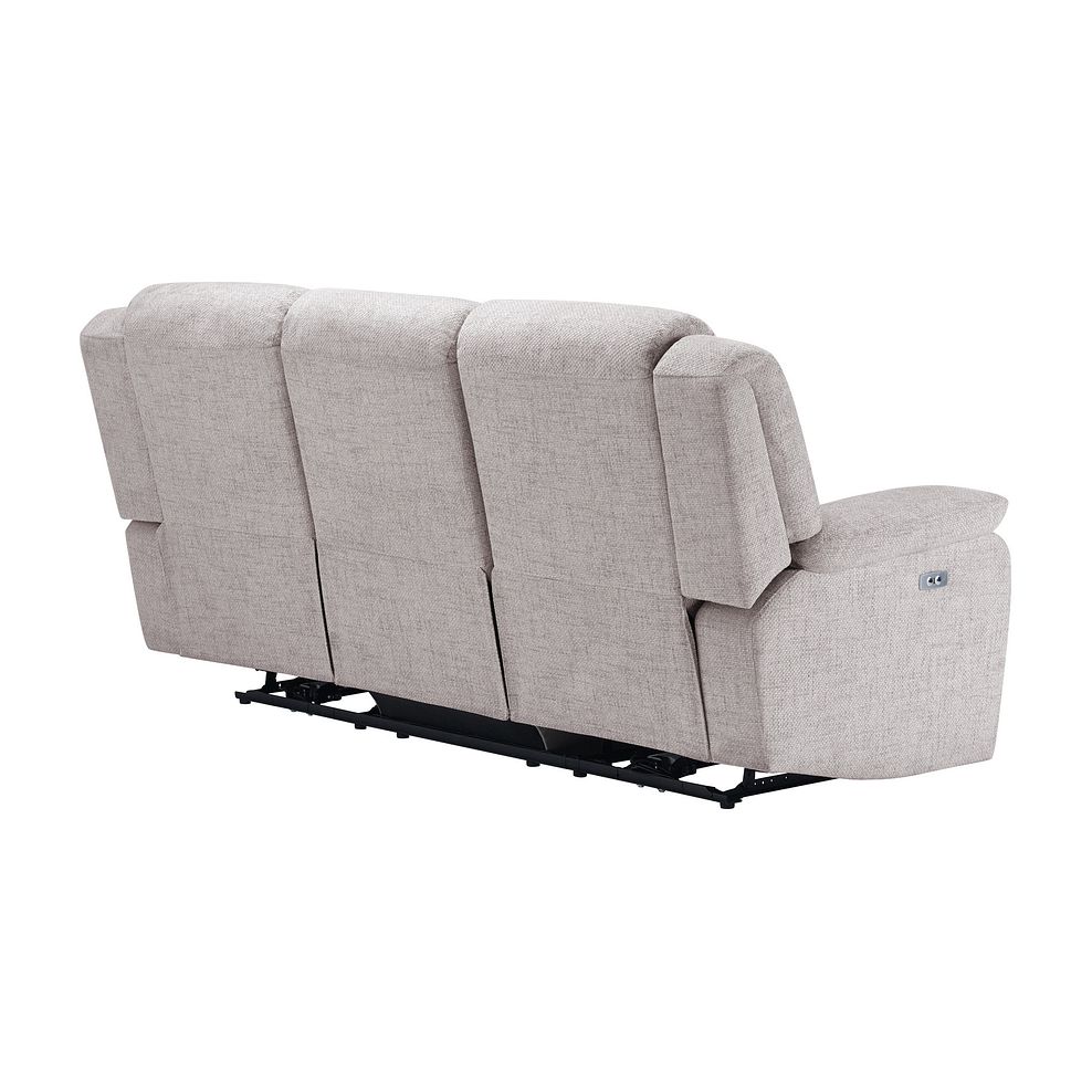 Marlow 3 Seater Electric Recliner Sofa in Andaz Silver Fabric 6