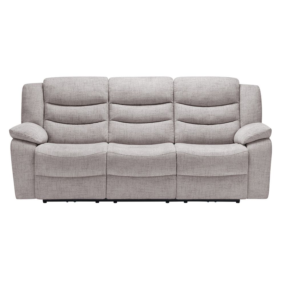 Marlow 3 Seater Electric Recliner Sofa in Andaz Silver Fabric Thumbnail 2