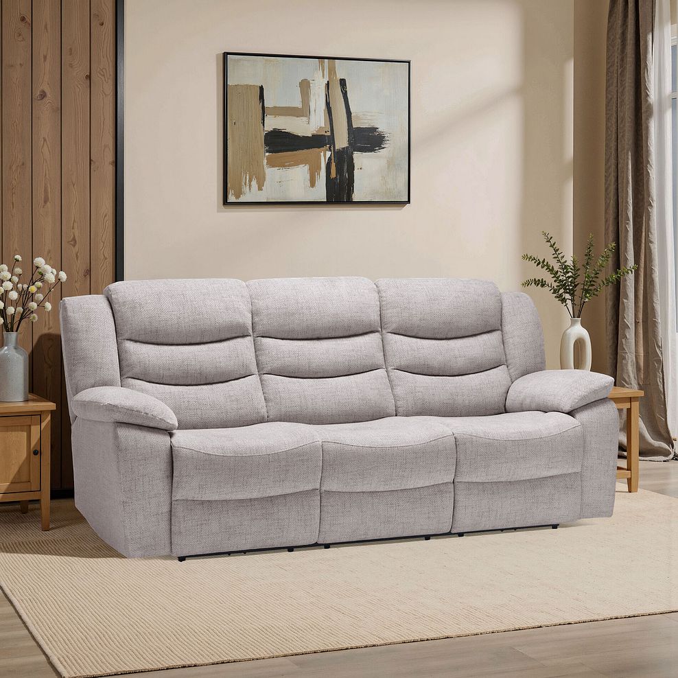 Marlow 3 Seater Sofa in Andaz Silver Fabric 1