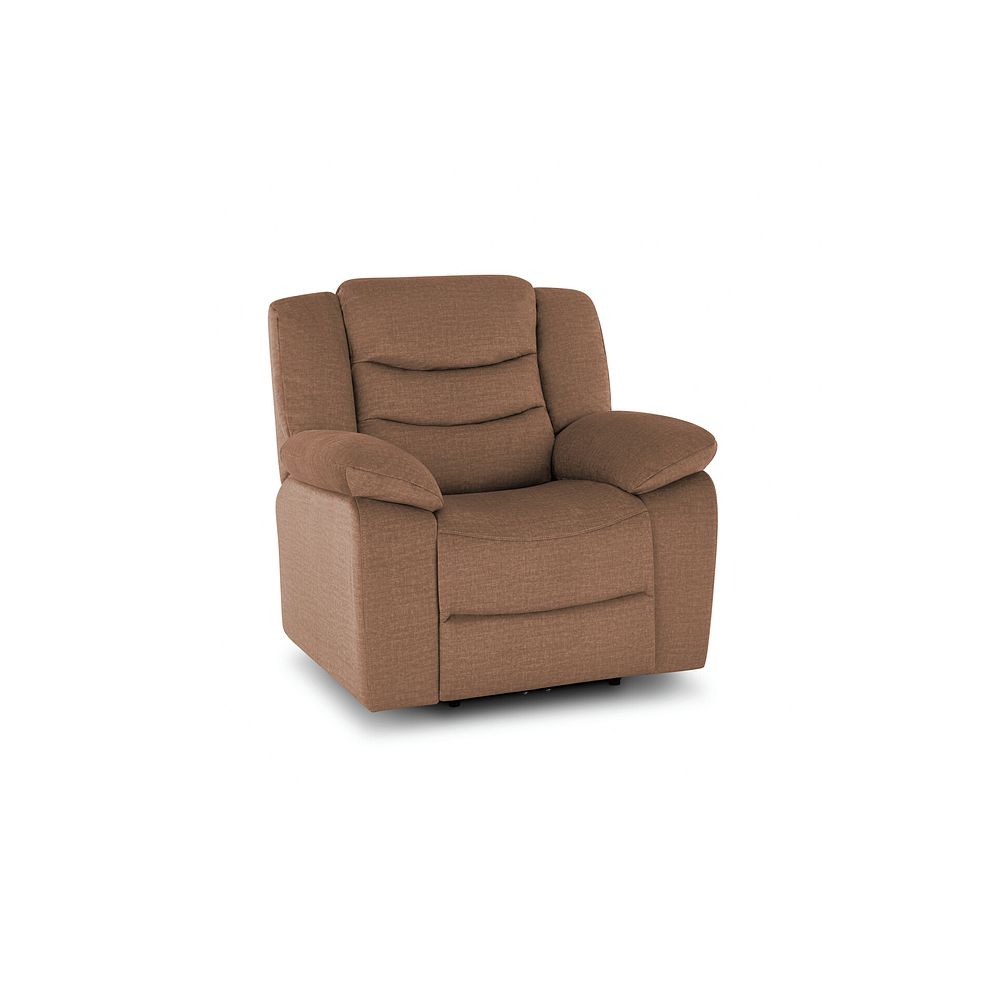 Marlow Armchair in Plush Brown Fabric 1